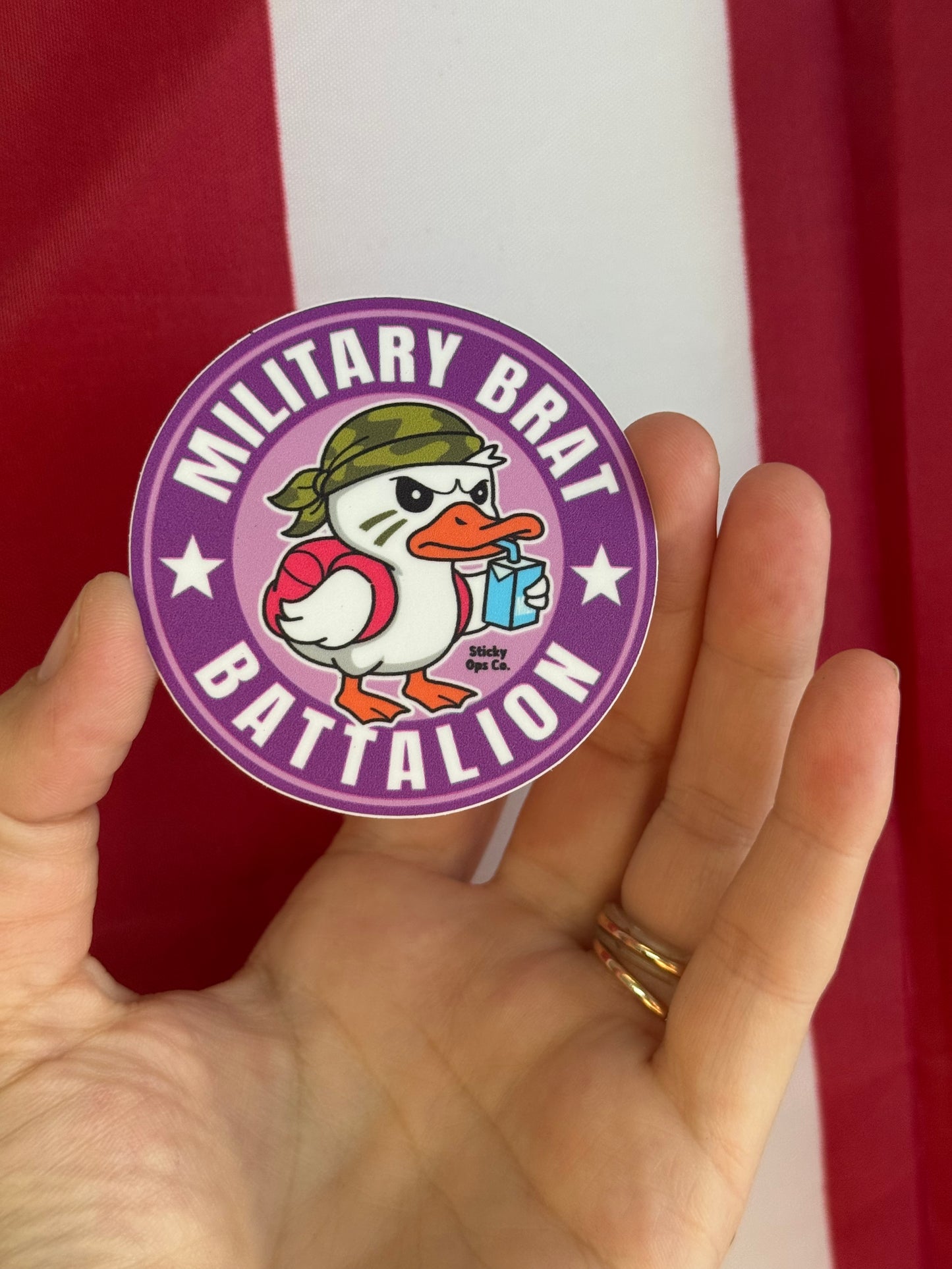Military Brat Battalion – GIRL Duck Sticker
