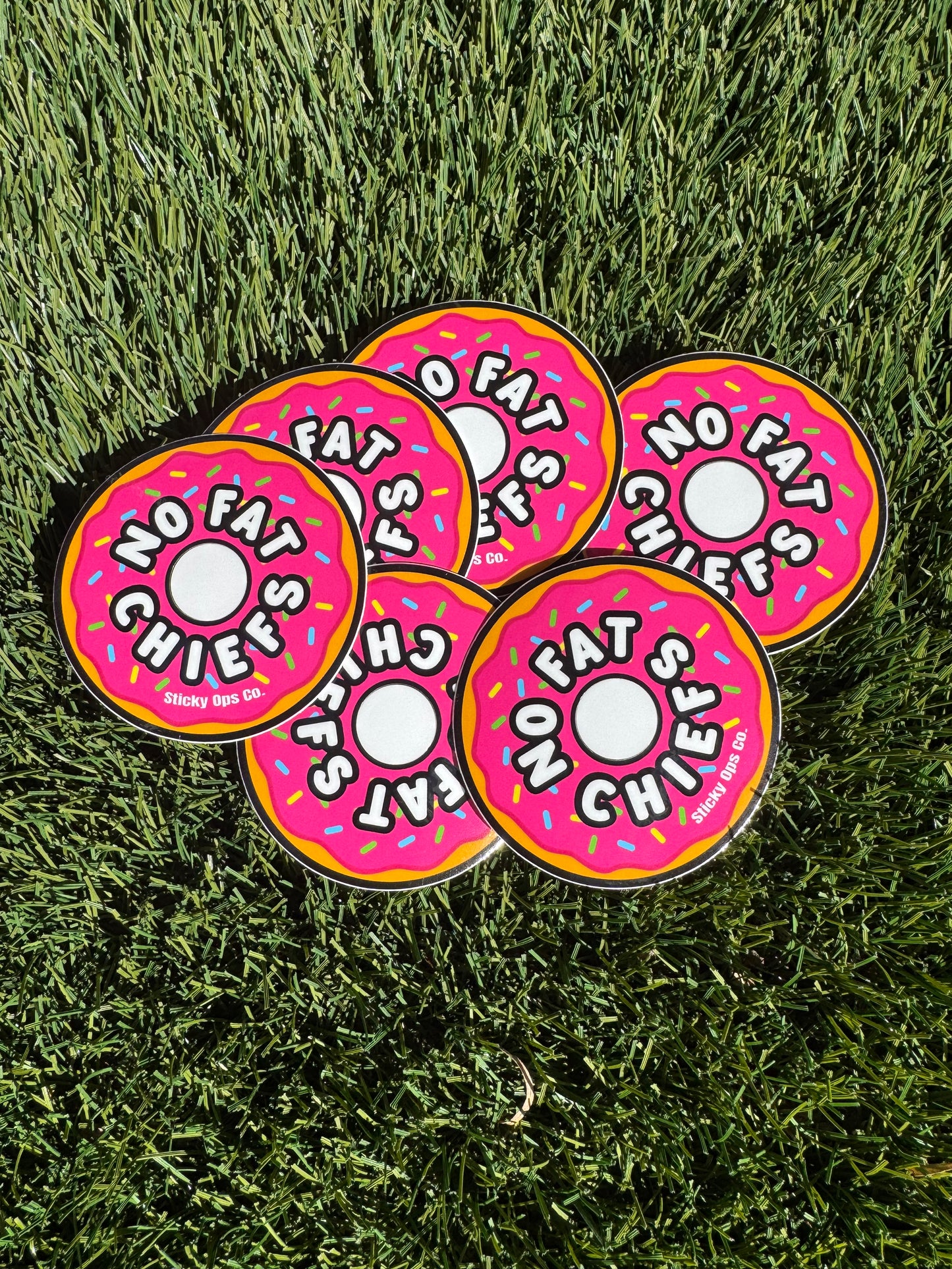 “No Fat Chiefs” Donut Sticker