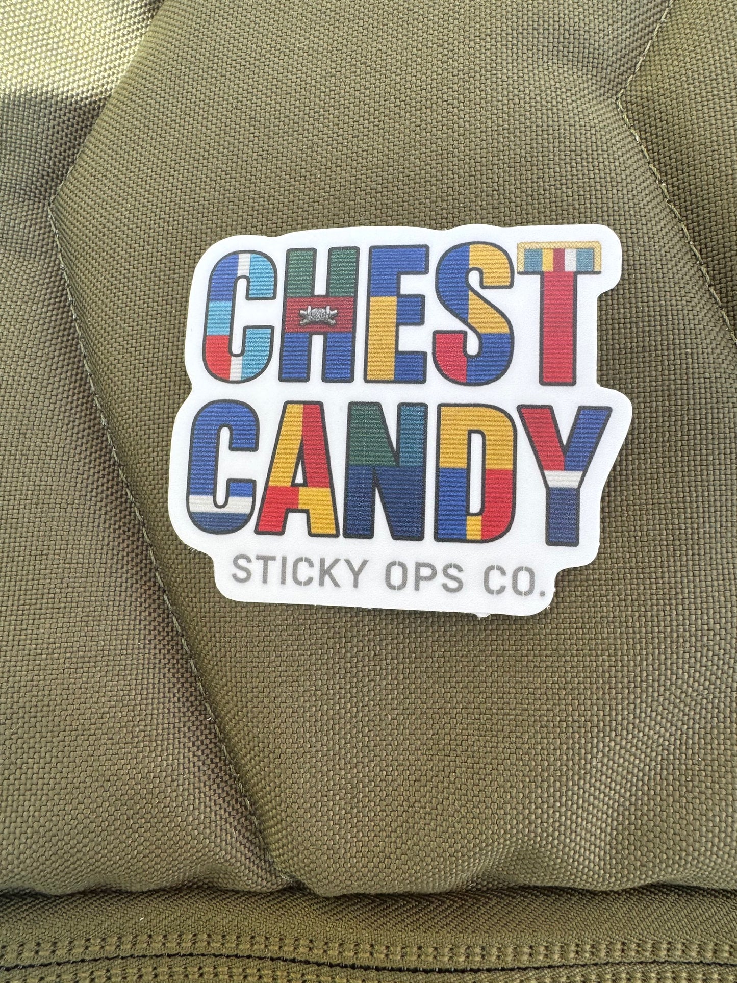 Chest Candy – Ribbon Rack Sticker