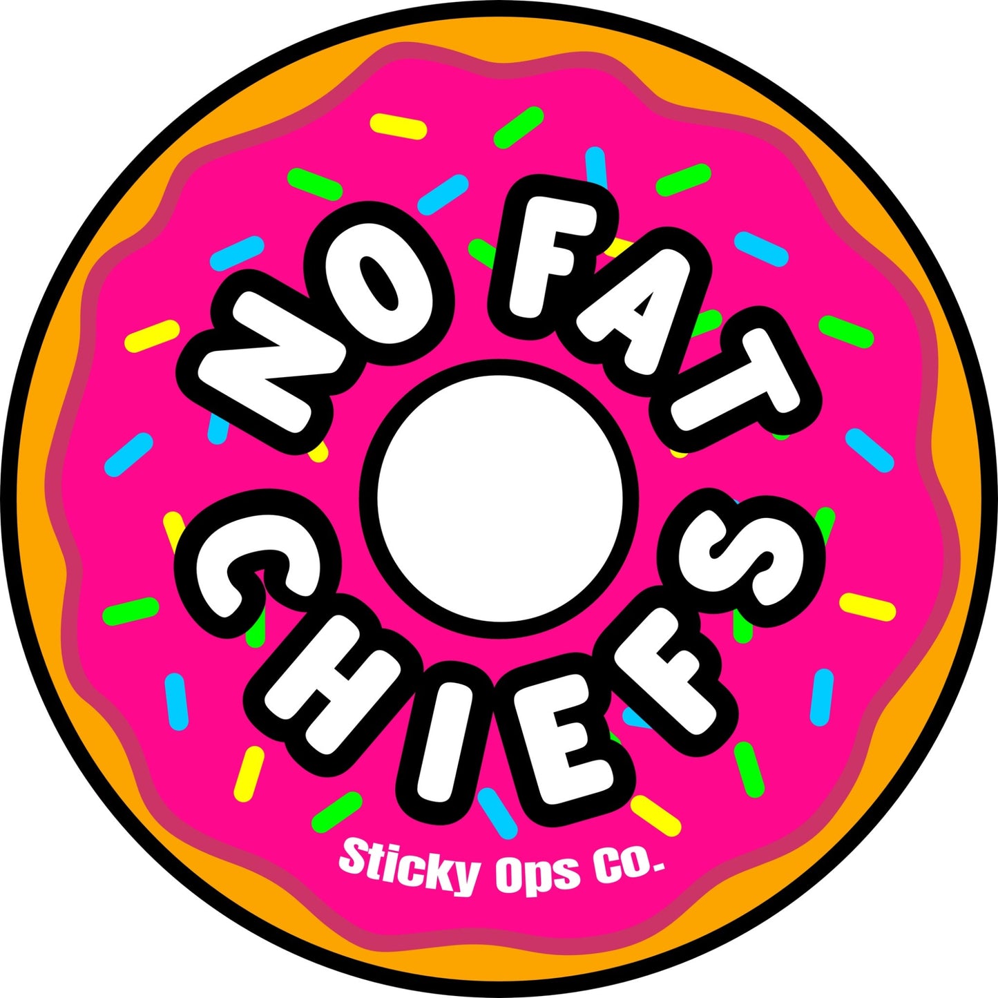 “No Fat Chiefs” Donut Sticker