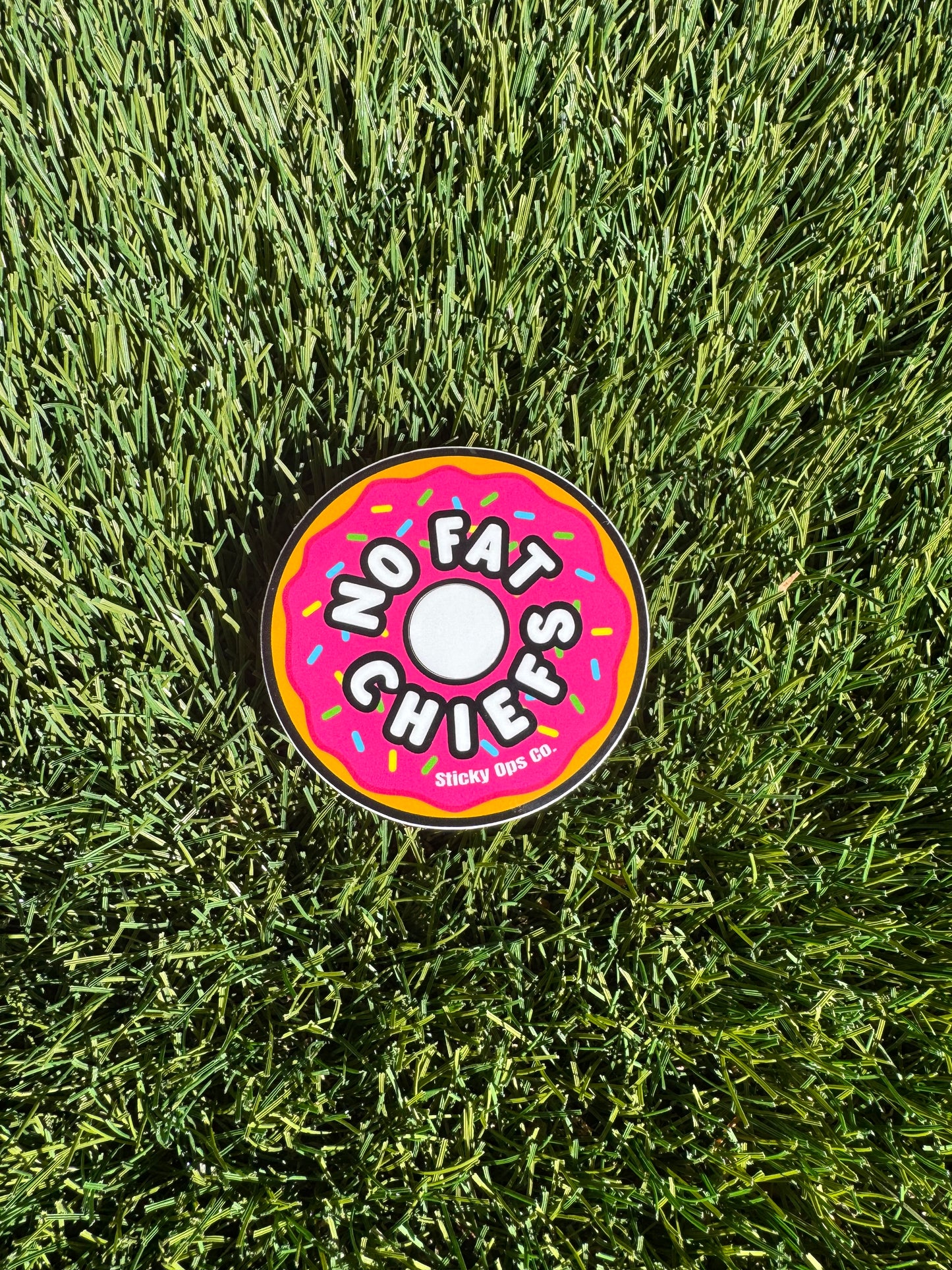 “No Fat Chiefs” Donut Sticker