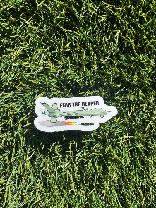 Fear the Reaper – Military Drone Sticker