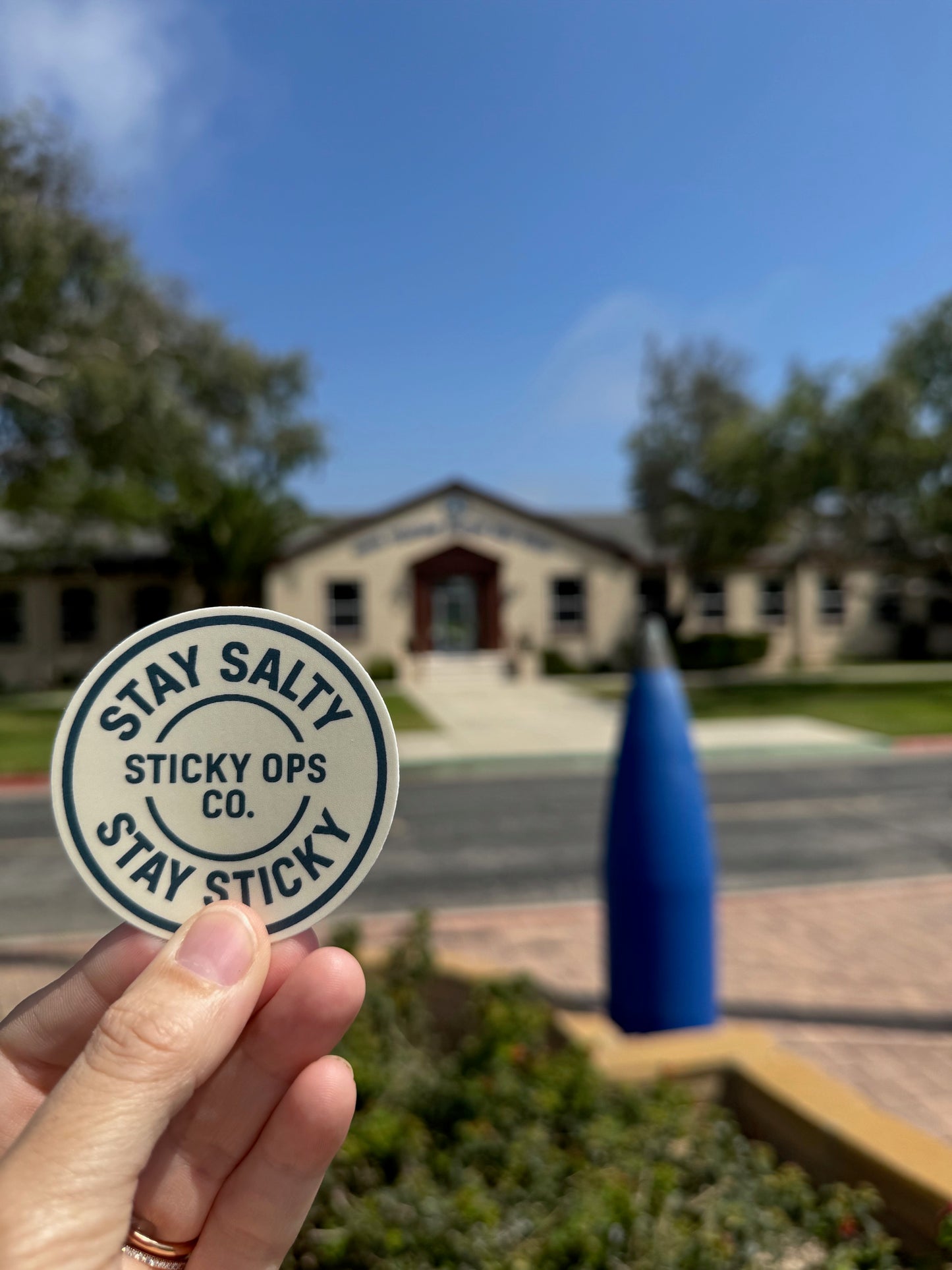 "Stay Salty, Stay Sticky" Circle Sticker