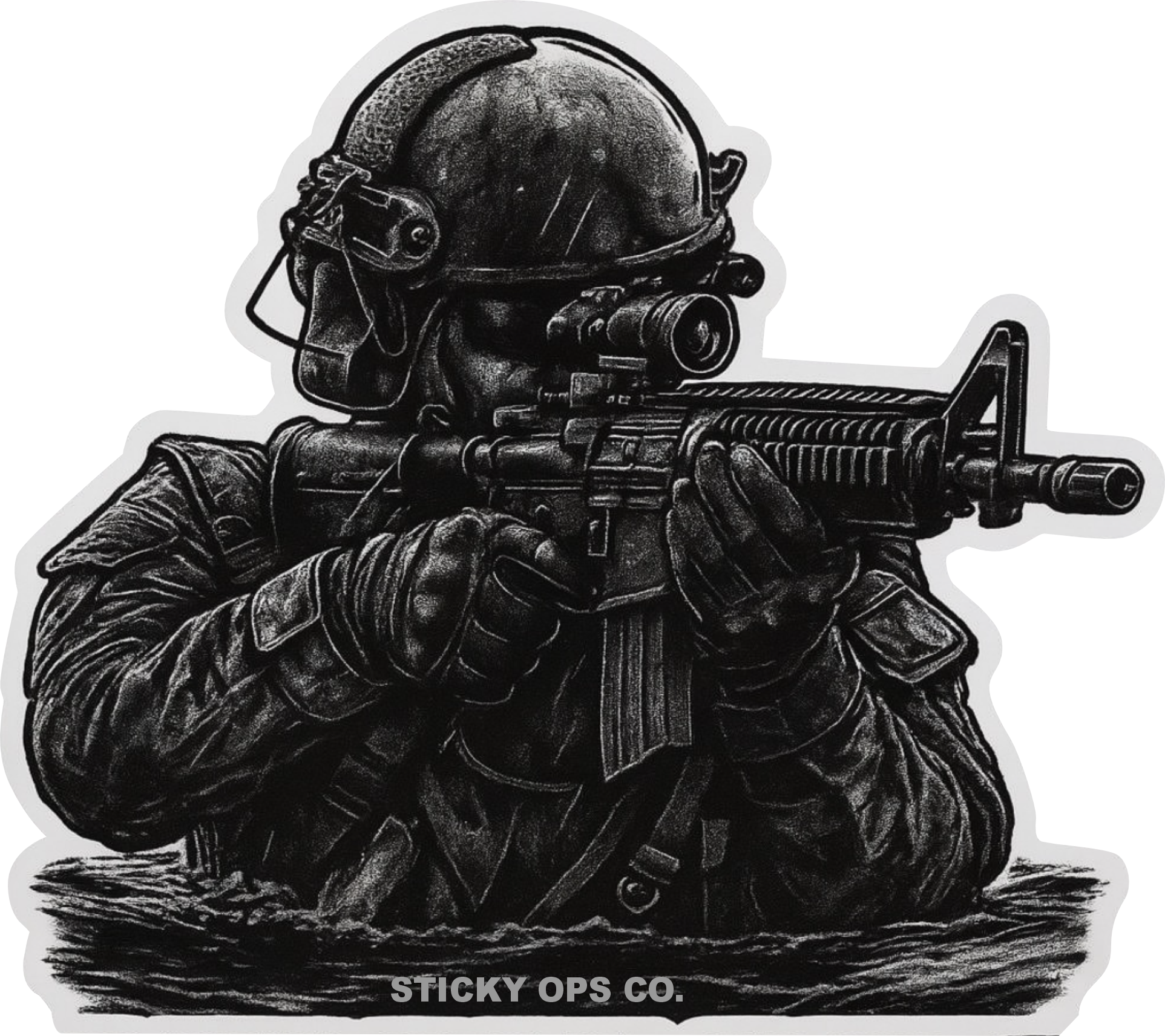 Operator Image Sticker Gritty Operator – Special Warfare Sticker – Sticky Ops Co.