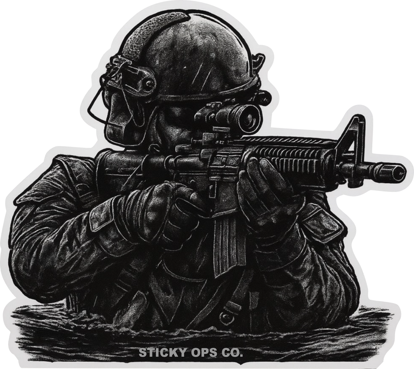 Gritty Operator – Special Warfare Sticker