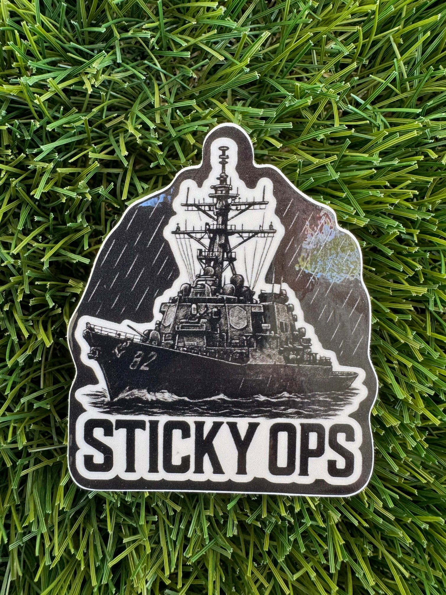 Warship at Sea Sticker- Sticky Ops – Sticky Ops Co.