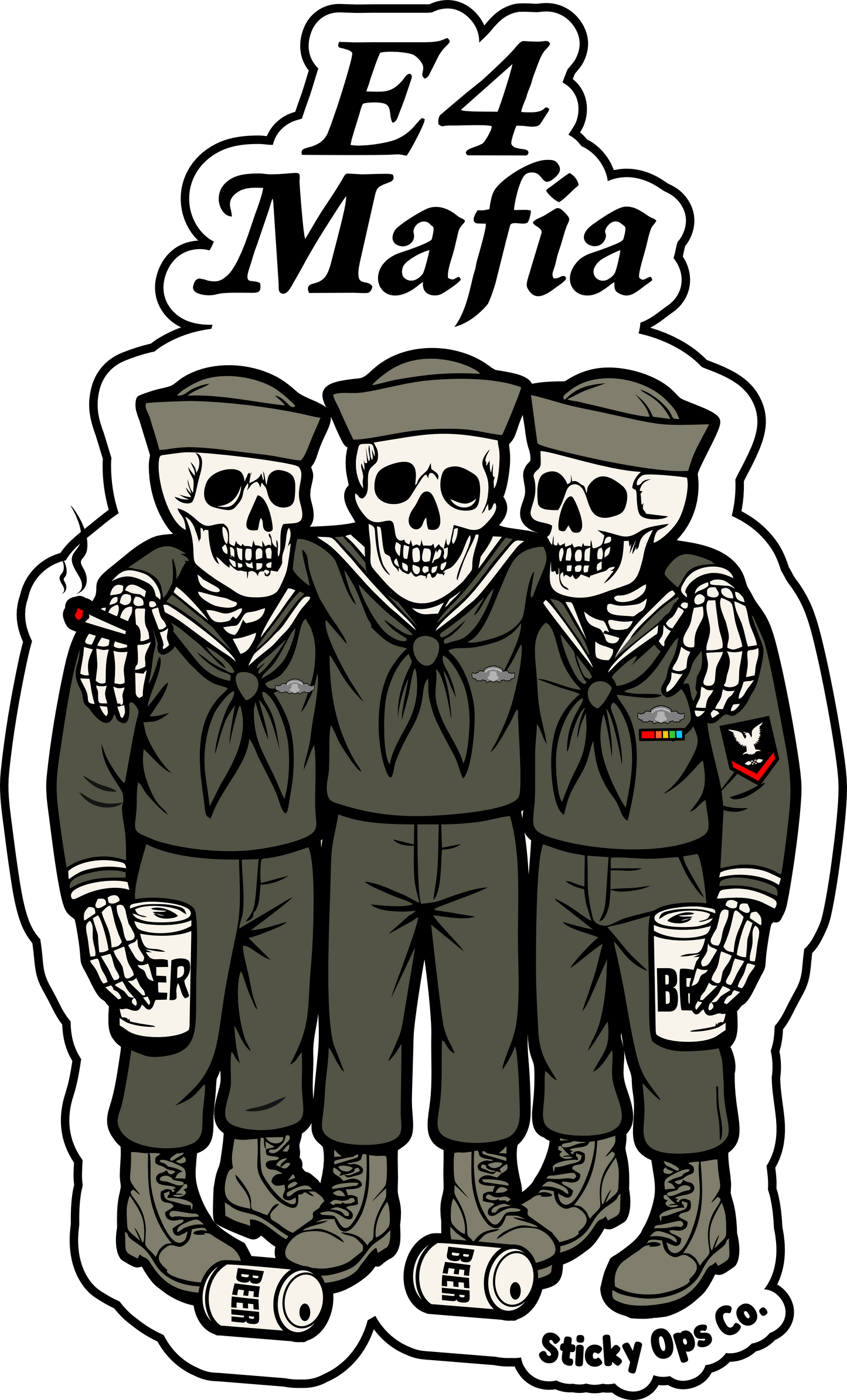 E4 Mafia – Skeleton Sailors Sticker