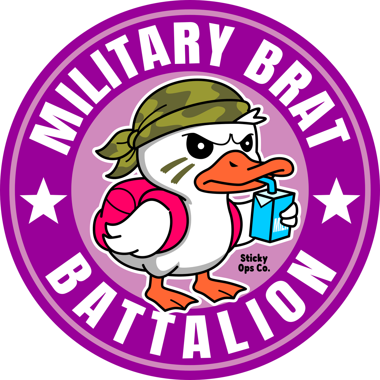 Military Brat Battalion – GIRL Duck Sticker