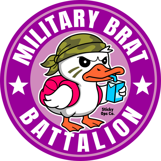 Military Brat Battalion – GIRL Duck Sticker